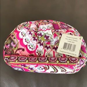 Vera Bradley Pocket Cosmetic Very Berry Paisley